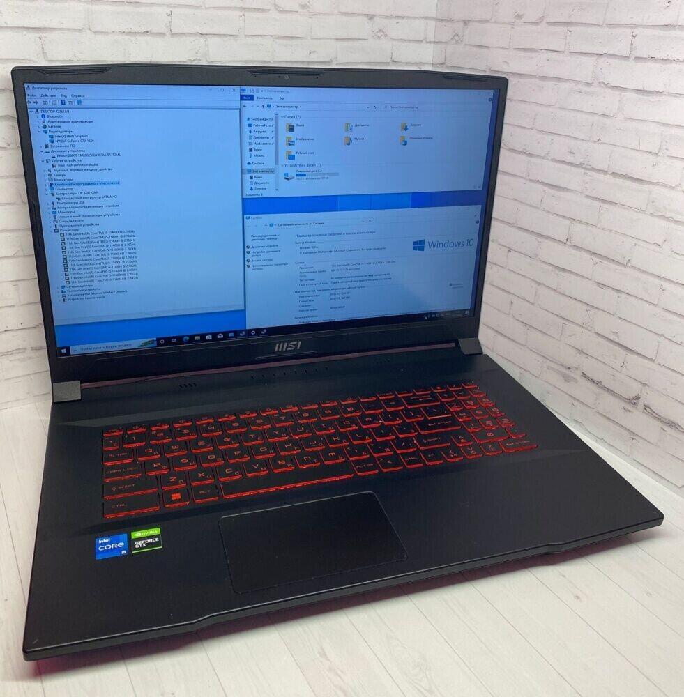 Ноутбук MSI MS-17L2 core i5(11) 2.70*12/8/512 ssd/GF 1650