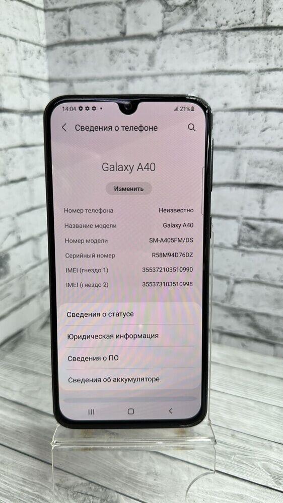 Смартфон Samsung A40 4/64