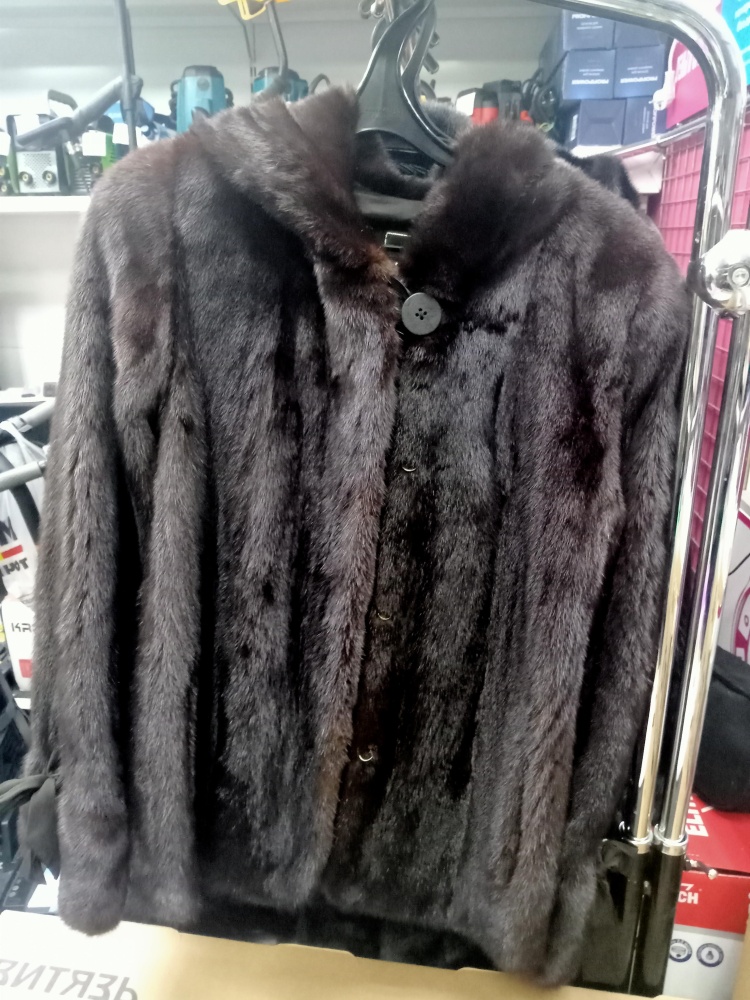 Шуба  НОРКОВАЯ КОРИЧНЕВАЯ 44-46