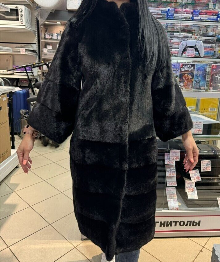 Шуба Норковая черная 40-42