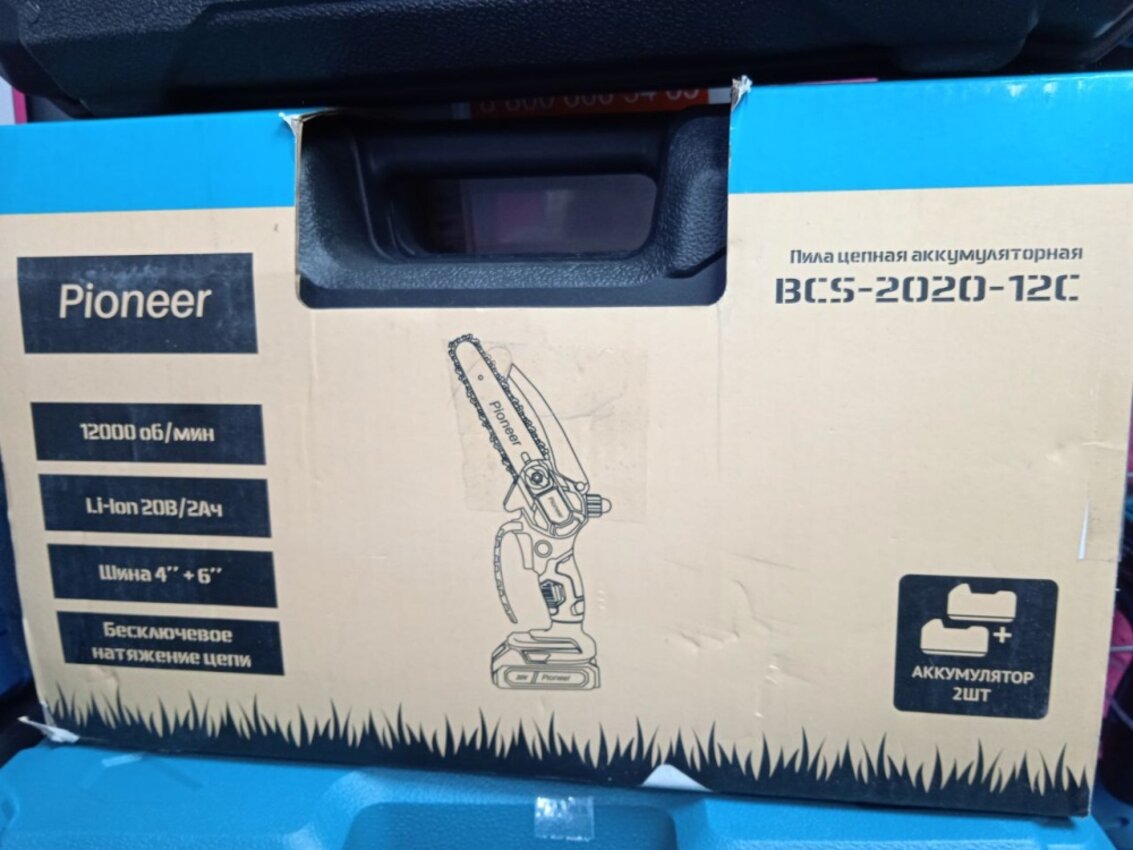 /Пила цепная беспроводная Pioneer BCS-2020-12С