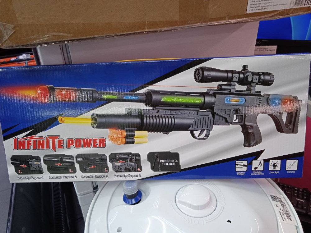 Игрушка винтовка, 3+, мягкие пули, свет, звук